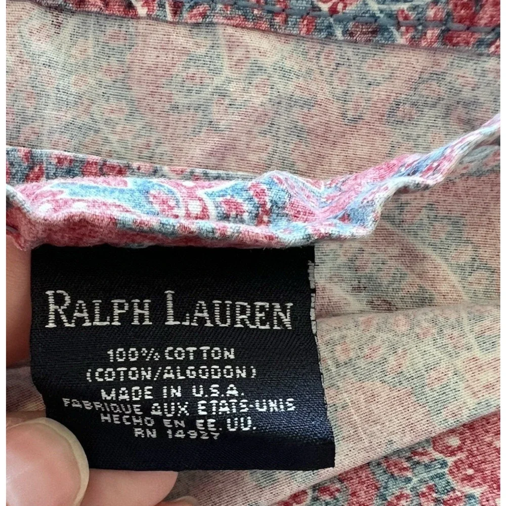 RALPH LAUREN Twin Flat VINTAGE-MEREDITH-Cottagecore-Traditional-Americana-COTTON
